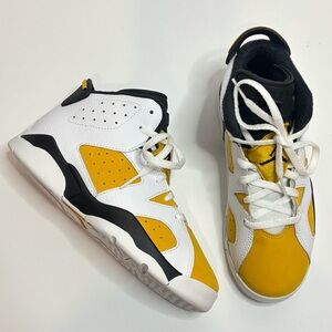 Nike Air Jordan 6 Retro Yellow Ochre White Black Youth 1.5 DV3605-170